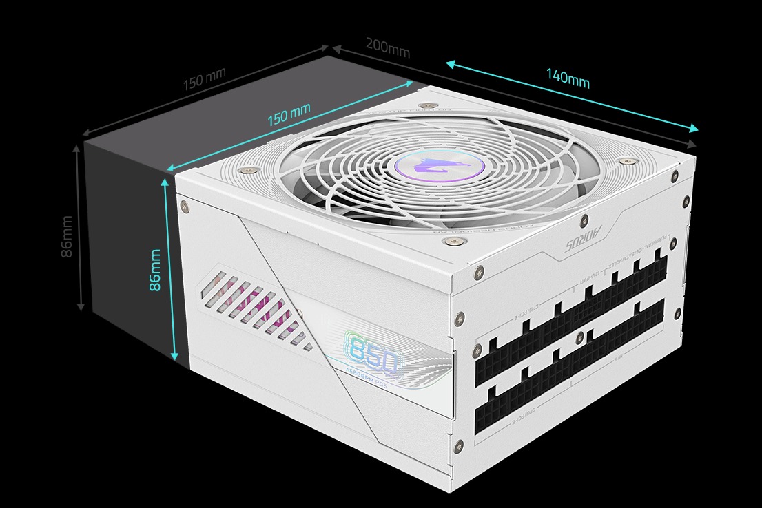 AORUS ELITE P850W 80+ Platinum Modular PCIe 5.0 ICE - Image 3